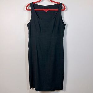LaVia 18 Italian Virgin Wool Sleeveless Lined Sheath Stretch Dress IT 48 / US 12